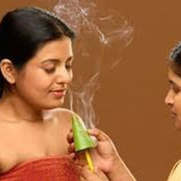 best Ayurveda and yoga resort in Kerala image representing a treatment doomapanam